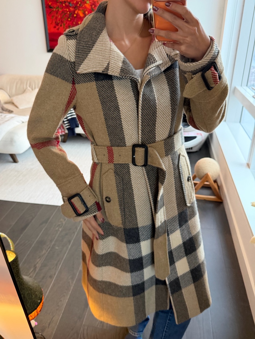 Burberry London Vintage Wool Belted Coat